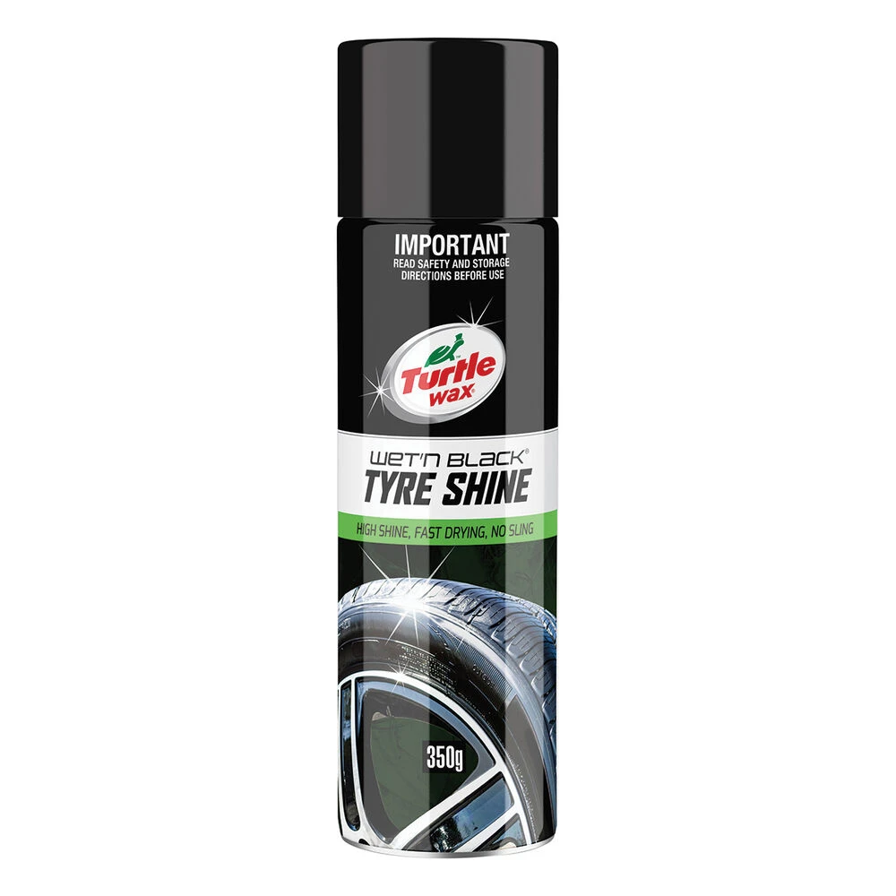 Turtle Wax Wet 'N' Black Tyre Shine 350g 1 Turtle Wax Wet 'N' Black Tyre Shine 350g
